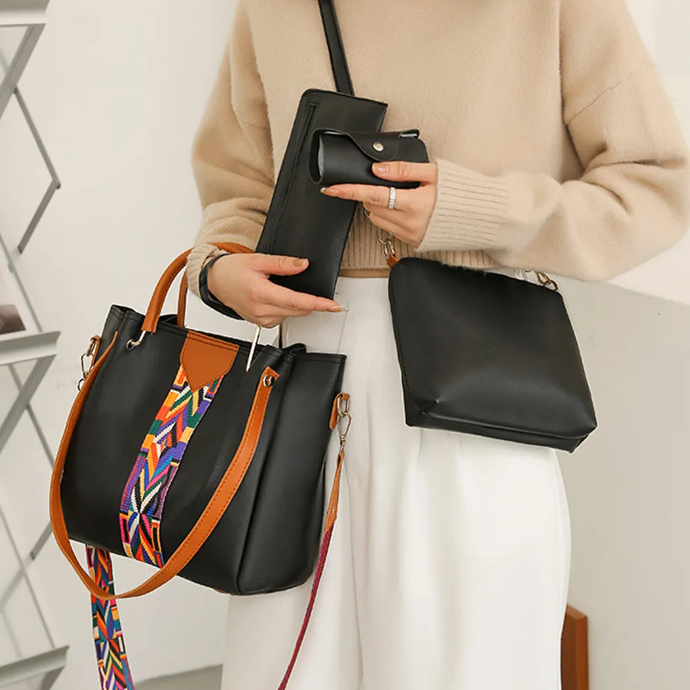 BagX 4PC Handbag Set - Black