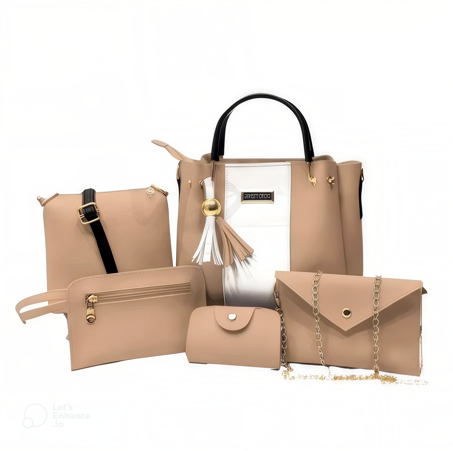 Combo 5 PCs Skin Handbag Set