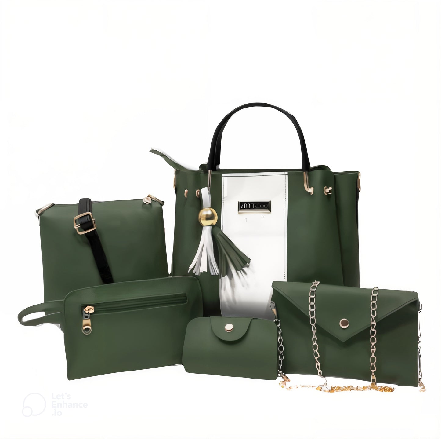 Combo 5 Pcs Handbag Set - Green