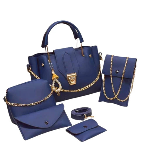 StyleSphere 5 PCs Handbag Set | Blue