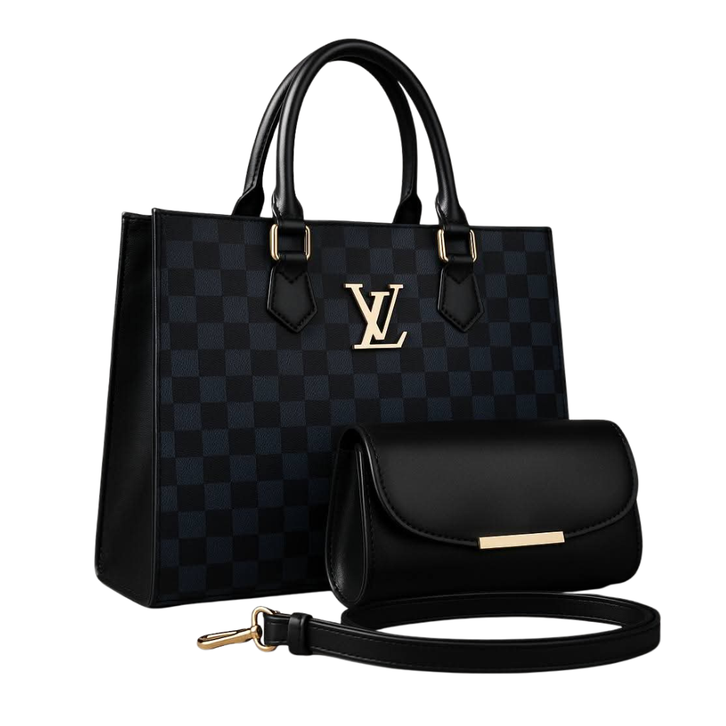 HB Plus Black Tote & Clutch Set