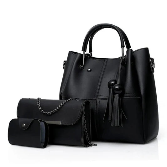 Alexa 3 in 1 Handbag Set - Black