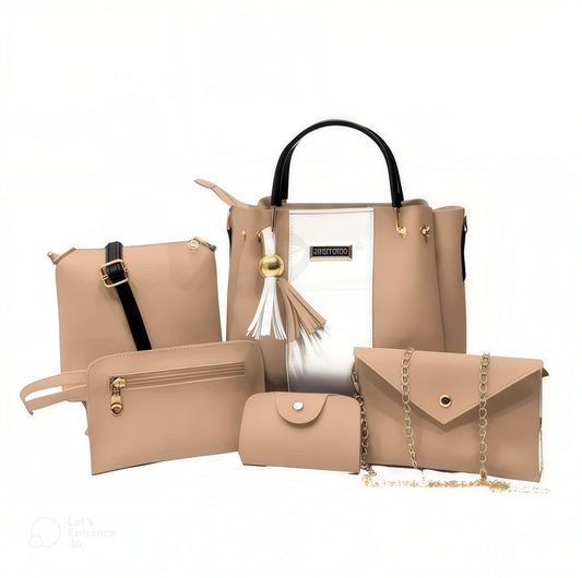 Combo 5 PCs Skin Handbag Set