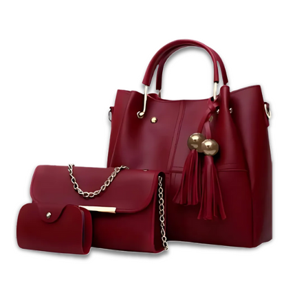 Alexa 3 in 1 Handbag Set - Maroon