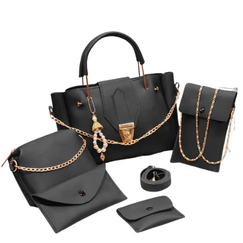 StyleSphere 5 PCs Handbag Set | Black