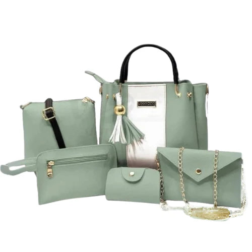 Combo 5 Pcs Handbag Set - C. Green