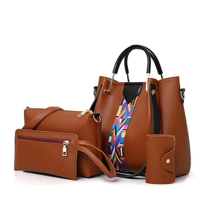 BagX 4PC Handbag Set - Brown