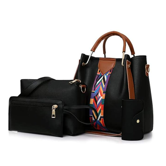 BagX 4PC Handbag Set - Black