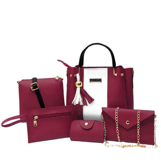 Combo 5 Pcs Handbag Set - Pink