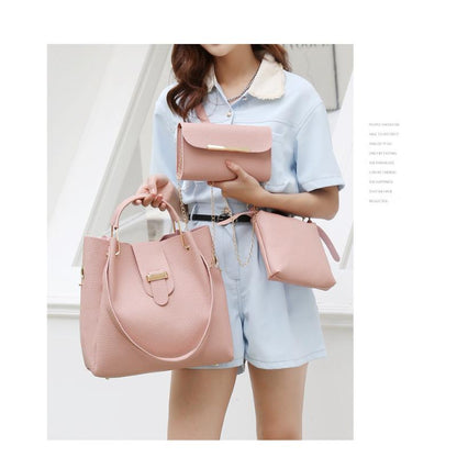 Aura - 3 PCs Handbag Set | Pink